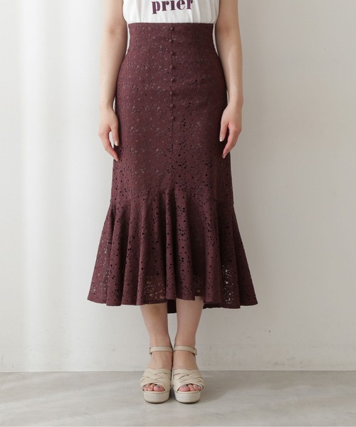 PROPORTION BODY DRESSING(プロポーションボディドレッシング)の「<E>マーメイドレーススカート / 1212227600(スカート・レディース・ブラウン/ピンク/ベージュ・MEDIUM/X-SMALL/SMALL)」の6枚目の写真