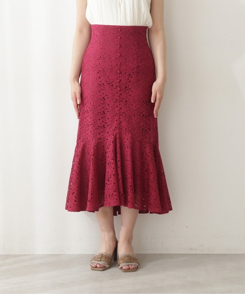 PROPORTION BODY DRESSING(プロポーションボディドレッシング)の「<E>マーメイドレーススカート / 1212227600(スカート・レディース・ブラウン/ピンク/ベージュ・MEDIUM/X-SMALL/SMALL)」の10枚目の写真