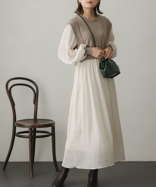 SENSE OF PLACE by URBAN RESEARCH（センスオブプレイスバイアーバンリサーチ）の「ボリュームタックショルダーバッグ（ショルダーバッグ・レディース・オレンジ/ブルー/アイボリー/ブラック/グリーン・ONE）」の7枚目の写真