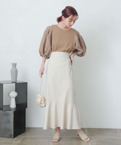 SENSE OF PLACE by URBAN RESEARCH（センスオブプレイスバイアーバンリサーチ）の「ボリュームタックショルダーバッグ（ショルダーバッグ・レディース・オレンジ/ブルー/アイボリー/ブラック/グリーン・ONE）」の15枚目の写真