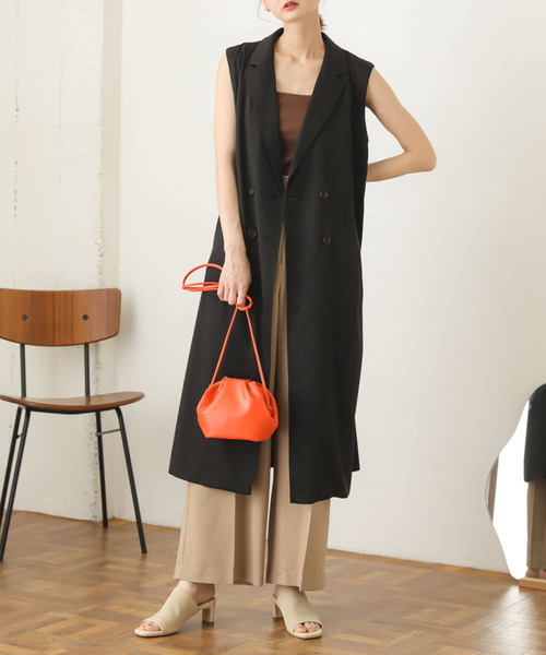 SENSE OF PLACE by URBAN RESEARCH（センスオブプレイスバイアーバンリサーチ）の「ボリュームタックショルダーバッグ（ショルダーバッグ・レディース・オレンジ/ブルー/アイボリー/ブラック/グリーン・ONE）」の19枚目の写真