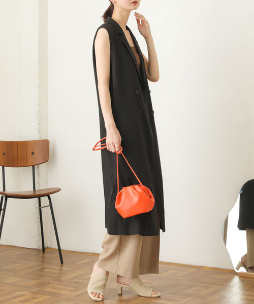 SENSE OF PLACE by URBAN RESEARCH（センスオブプレイスバイアーバンリサーチ）の「ボリュームタックショルダーバッグ（ショルダーバッグ・レディース・オレンジ/ブルー/アイボリー/ブラック/グリーン・ONE）」の20枚目の写真