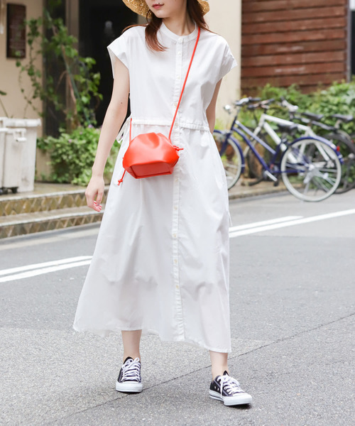 SENSE OF PLACE by URBAN RESEARCH（センスオブプレイスバイアーバンリサーチ）の「ボリュームタックショルダーバッグ（ショルダーバッグ・レディース・オレンジ/ブルー/アイボリー/ブラック/グリーン・ONE）」の21枚目の写真