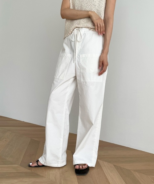 CANAL JEAN(キャナルジーン)の「RED CHOP WORKS(レッドチョップワークス) フロントポケットパンツ(その他パンツ・レディース・ホワイト/ブラック・38/36)」の2枚目の写真