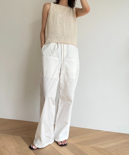 CANAL JEAN(キャナルジーン)の「RED CHOP WORKS(レッドチョップワークス) フロントポケットパンツ(その他パンツ・レディース・ホワイト/ブラック・38/36)」の3枚目の写真