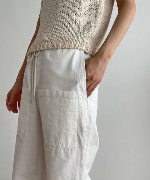 CANAL JEAN(キャナルジーン)の「RED CHOP WORKS(レッドチョップワークス) フロントポケットパンツ(その他パンツ・レディース・ホワイト/ブラック・38/36)」の4枚目の写真