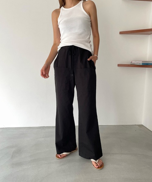 CANAL JEAN(キャナルジーン)の「RED CHOP WORKS(レッドチョップワークス) フロントポケットパンツ(その他パンツ・レディース・ホワイト/ブラック・38/36)」の6枚目の写真