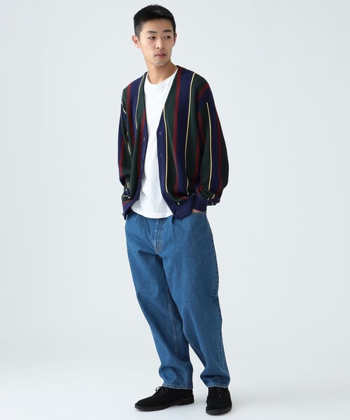 BEAMS(ビームス)の「BEAMS / 9ゲージ マルチストライプ ニットカーディガン(カーディガン/ボレロ・メンズ・ネイビー/サックスブルー・S/M/L/XL)」の14枚目の写真
