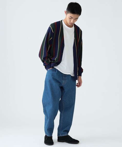 BEAMS(ビームス)の「BEAMS / 9ゲージ マルチストライプ ニットカーディガン(カーディガン/ボレロ・メンズ・ネイビー/サックスブルー・S/M/L/XL)」の15枚目の写真