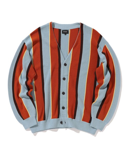 BEAMS(ビームス)の「BEAMS / 9ゲージ マルチストライプ ニットカーディガン(カーディガン/ボレロ・メンズ・ネイビー/サックスブルー・S/M/L/XL)」の17枚目の写真