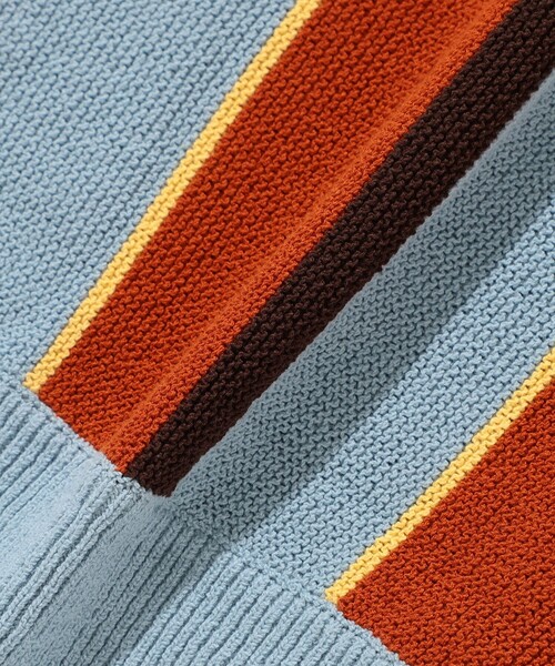 BEAMS(ビームス)の「BEAMS / 9ゲージ マルチストライプ ニットカーディガン(カーディガン/ボレロ・メンズ・ネイビー/サックスブルー・S/M/L/XL)」の18枚目の写真