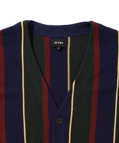 BEAMS(ビームス)の「BEAMS / 9ゲージ マルチストライプ ニットカーディガン(カーディガン/ボレロ・メンズ・ネイビー/サックスブルー・S/M/L/XL)」の21枚目の写真