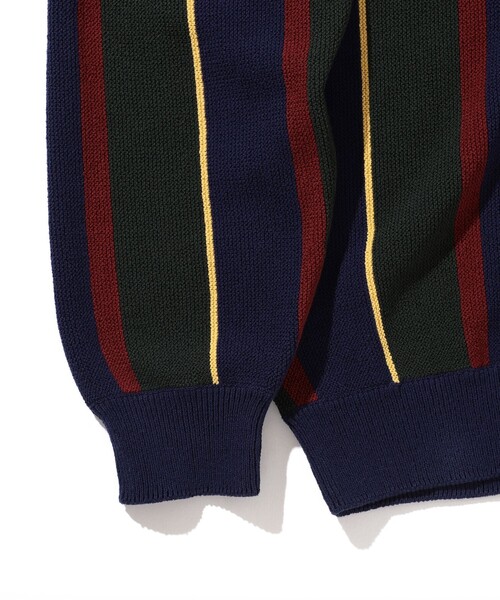 BEAMS(ビームス)の「BEAMS / 9ゲージ マルチストライプ ニットカーディガン(カーディガン/ボレロ・メンズ・ネイビー/サックスブルー・S/M/L/XL)」の22枚目の写真