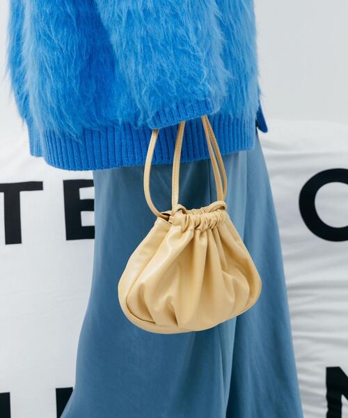 CITEN（シテン）の「＜CITEN＞2WAY ソフト巾着 ショルダーバッグ（ショルダーバッグ・レディース・ライトブルー/ブラック/パープル/クリーム・FREE）」の7枚目の写真