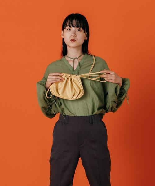 CITEN（シテン）の「＜CITEN＞2WAY ソフト巾着 ショルダーバッグ（ショルダーバッグ・レディース・ライトブルー/ブラック/パープル/クリーム・FREE）」の9枚目の写真