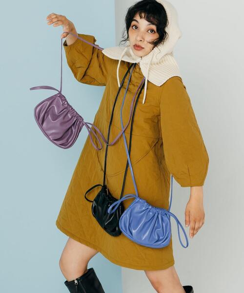 CITEN（シテン）の「＜CITEN＞2WAY ソフト巾着 ショルダーバッグ（ショルダーバッグ・レディース・ライトブルー/ブラック/パープル/クリーム・FREE）」の13枚目の写真