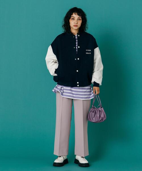 CITEN（シテン）の「＜CITEN＞2WAY ソフト巾着 ショルダーバッグ（ショルダーバッグ・レディース・ライトブルー/ブラック/パープル/クリーム・FREE）」の15枚目の写真