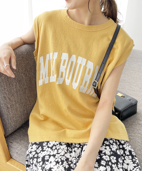 mucci（ムッチ）の「【MUCCI/ムッチ】ウラケロゴN/S（Tシャツ/カットソー・レディース・ホワイト/ブラック/イエロー・FREE）」の3枚目の写真