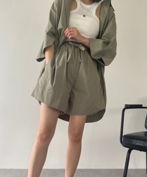 HANNE（アン）の「シャツセットアップ（セットアップ・レディース・カーキ/グリーン/ブルー/ブラック・フリー）」の16枚目の写真