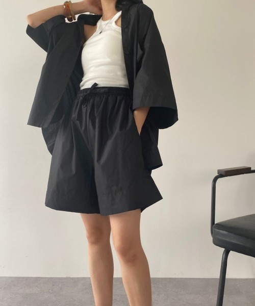 HANNE（アン）の「シャツセットアップ（セットアップ・レディース・カーキ/グリーン/ブルー/ブラック・フリー）」の12枚目の写真