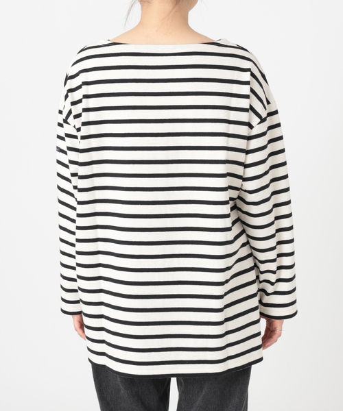LEMINOR（ルミノール）の「《追加》別注【Leminor/ルミノア】*RELUME Loose border Tee：ボーダーTEE（Tシャツ/カットソー・レディース・ブラック/マスタード/ブラック系その他/ブラウン系その他・FREE）」の9枚目の写真