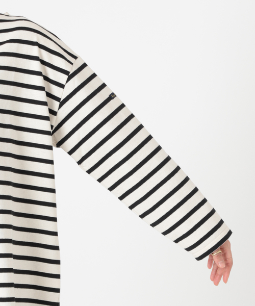 LEMINOR（ルミノール）の「《追加》別注【Leminor/ルミノア】*RELUME Loose border Tee：ボーダーTEE（Tシャツ/カットソー・レディース・ブラック/マスタード/ブラック系その他/ブラウン系その他・FREE）」の12枚目の写真