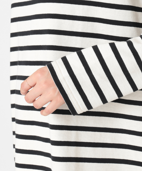 LEMINOR（ルミノール）の「《追加》別注【Leminor/ルミノア】*RELUME Loose border Tee：ボーダーTEE（Tシャツ/カットソー・レディース・ブラック/マスタード/ブラック系その他/ブラウン系その他・FREE）」の13枚目の写真