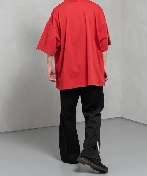 Perushu（ペルーシュ）の「ファイアハートプリントTシャツ（Tシャツ/カットソー・メンズ・チャコールグレー/レッド/オフホワイト・MEDIUM/LARGE）」の15枚目の写真