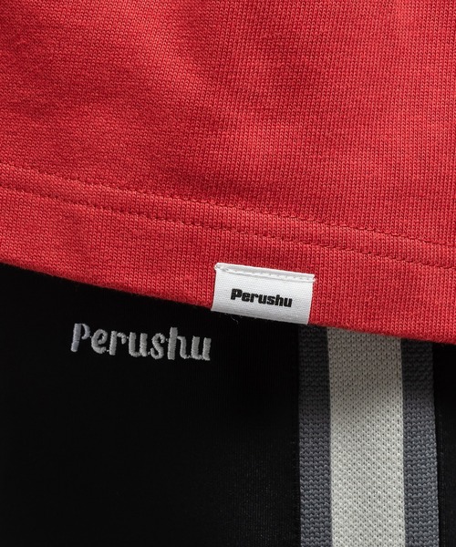 Perushu（ペルーシュ）の「ファイアハートプリントTシャツ（Tシャツ/カットソー・メンズ・チャコールグレー/レッド/オフホワイト・MEDIUM/LARGE）」の20枚目の写真