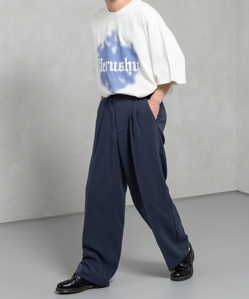 Perushu（ペルーシュ）の「ファイアハートプリントTシャツ（Tシャツ/カットソー・メンズ・チャコールグレー/レッド/オフホワイト・MEDIUM/LARGE）」の13枚目の写真