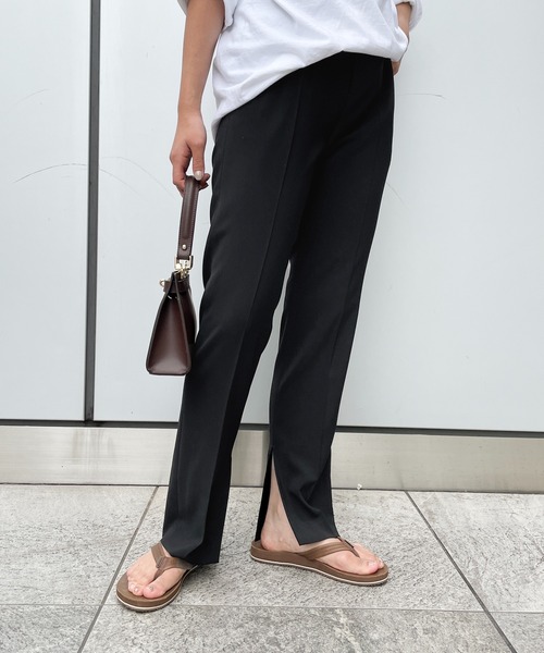 AP STUDIO（エーピーストゥディオ）の「《追加》SCENTOF インサイドスリットパンツ（その他パンツ・レディース・ブラック・40/38/36/34）」の2枚目の写真