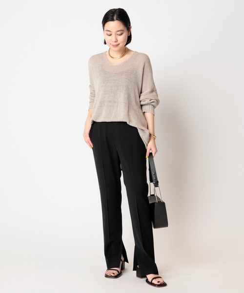 AP STUDIO（エーピーストゥディオ）の「《追加》SCENTOF インサイドスリットパンツ（その他パンツ・レディース・ブラック・40/38/36/34）」の9枚目の写真