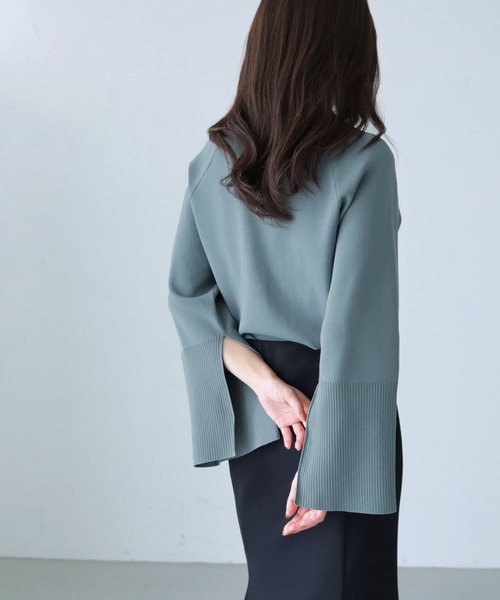 cheriella（シェリエラ）の「【cheriella】ラグランワイドスリーブスウェットライクニット（ニット/セーター・レディース・ブラック/ダークグリーン/レッド/オフホワイト/ミント/ライトグレー/ブルー/ブラウン・M）」の11枚目の写真