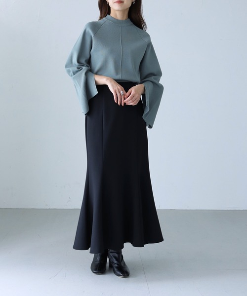 cheriella（シェリエラ）の「【cheriella】ラグランワイドスリーブスウェットライクニット（ニット/セーター・レディース・ブラック/ダークグリーン/レッド/オフホワイト/ミント/ライトグレー/ブルー/ブラウン・M）」の12枚目の写真