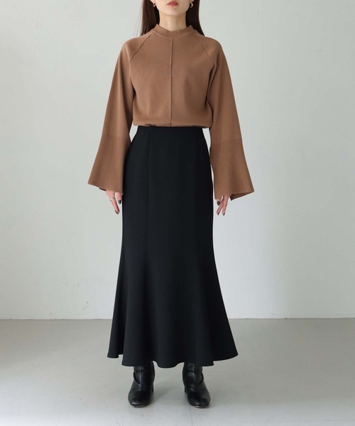 cheriella（シェリエラ）の「【cheriella】ラグランワイドスリーブスウェットライクニット（ニット/セーター・レディース・ブラック/ダークグリーン/レッド/オフホワイト/ミント/ライトグレー/ブルー/ブラウン・M）」の17枚目の写真