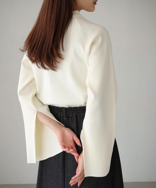 cheriella（シェリエラ）の「【cheriella】ラグランワイドスリーブスウェットライクニット（ニット/セーター・レディース・ブラック/ダークグリーン/レッド/オフホワイト/ミント/ライトグレー/ブルー/ブラウン・M）」の19枚目の写真