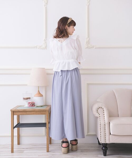 ems excite（エムズエキサイト）の「ドッキングフリルBL（シャツ/ブラウス・レディース・ホワイト/ブラック/ブルー・FREE）」の22枚目の写真