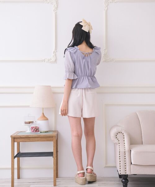 ems excite（エムズエキサイト）の「ドッキングフリルBL（シャツ/ブラウス・レディース・ホワイト/ブラック/ブルー・FREE）」の14枚目の写真