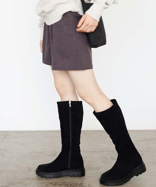 GeeRA(ジーラ)の「トラックソール厚底ロングブーツ(ブーツ・レディース・ブラック/ブラック系その他・22.5cm/23cm/23.5cm/24cm/24.5cm)」の5枚目の写真