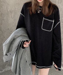 meJane | アウトリンキングオーバーシルエットロングＴ(Tシャツ/カットソー)