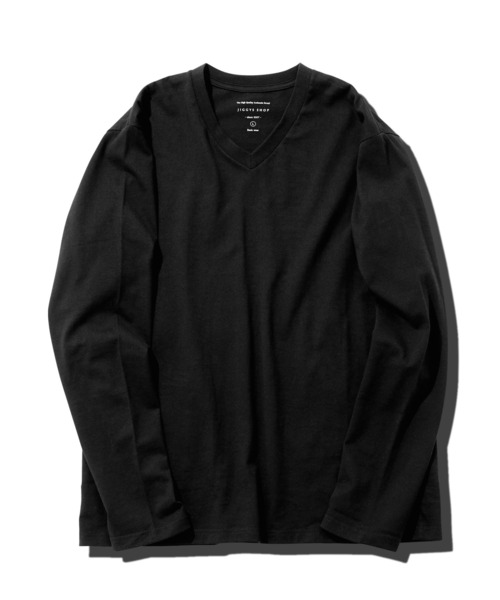 jiggys shop(ジギーズショップ)の「コットンVネック無地ロンT 長袖Tシャツ(Tシャツ/カットソー・メンズ・ミックスグレー/ホワイト/ネイビー/ブラック/グレー・SMALL/LARGE/X-LARGE/MEDIUM)」の14枚目の写真