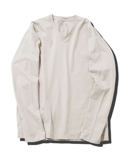 jiggys shop(ジギーズショップ)の「コットンVネック無地ロンT 長袖Tシャツ(Tシャツ/カットソー・メンズ・ミックスグレー/ホワイト/ネイビー/ブラック/グレー・SMALL/LARGE/X-LARGE/MEDIUM)」の16枚目の写真