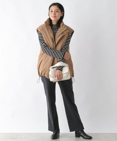 LEPSIM(レプシィム)の「はっ水中綿ベスト 123612(ダウンベスト・レディース・ブラック/ブラウン・FREE)」の7枚目の写真