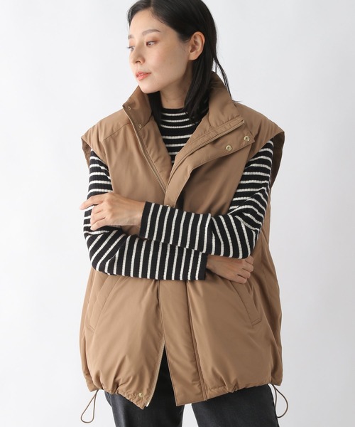 LEPSIM(レプシィム)の「はっ水中綿ベスト 123612(ダウンベスト・レディース・ブラック/ブラウン・FREE)」の8枚目の写真