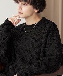 MONO-MART | ケーブル編みボリュームルーズプルオーバーニット(ニット/セーター)