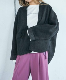 カットメルトンオーバーサイズジャケット
