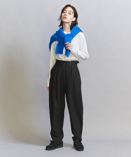 BEAUTY&YOUTH UNITED ARROWS(ビューティーアンドユースユナイテッドアローズ)の「レーヨンポリエステル カーブパンツ 2 -ウォッシャブル-(その他パンツ・レディース・ホワイト/ライトグレー/ブラック・S/M)」の2枚目の写真