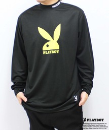 PLAYBOY鹿の子モックネック長袖