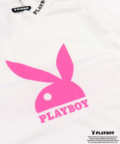 PLAYBOY（プレイボーイ）の「PLAYBOY鹿の子モックネック長袖（Tシャツ/カットソー・メンズ・ブラック/ホワイト/チャコール・M/L/XL）」の11枚目の写真