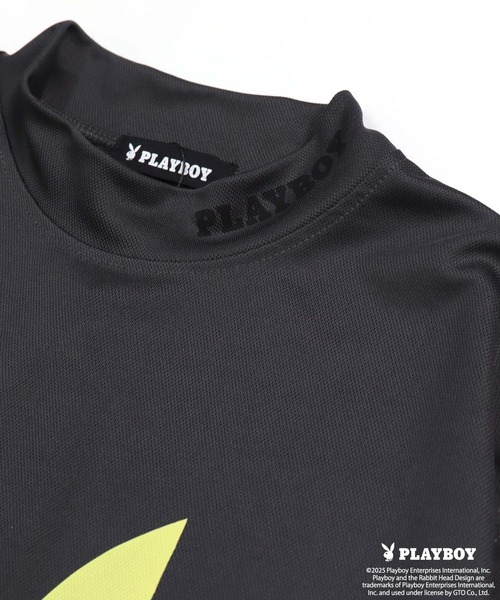 PLAYBOY（プレイボーイ）の「PLAYBOY鹿の子モックネック長袖（Tシャツ/カットソー・メンズ・ブラック/ホワイト/チャコール・M/L/XL）」の14枚目の写真